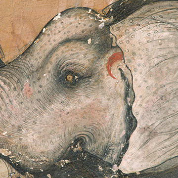 Bundi Badal Mahal Wall Painting Elephant