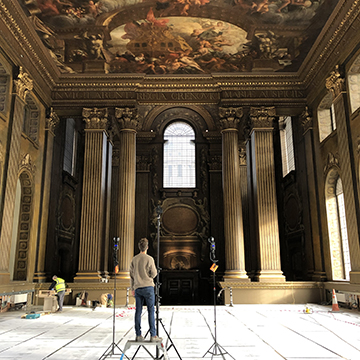 Digitisation of the Painted Hall, Documentation, high resolution photography; structure from motion; photogrammetry 